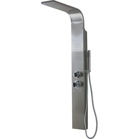 Duschpanel Aus Edelstahl Mit Chromierten Hydromassage-Düsen