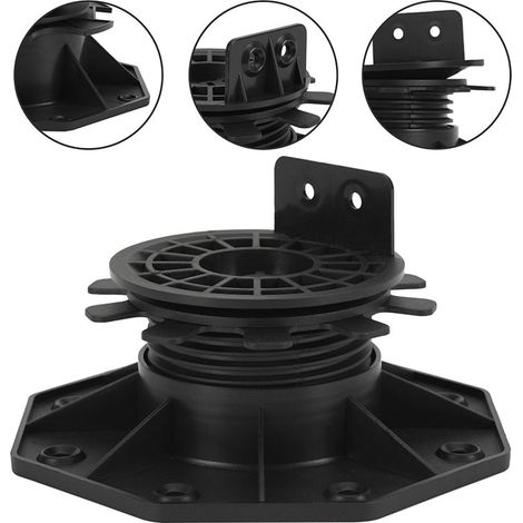 Wolketon Pedestales autonivelantes 40-70 mm para terraza de madera y WPC, pendiente 0-5°, pack de 50 (1/5)