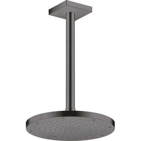 Axor Programme de douche - Bras de douche de plafond 30 cm, chrome noir brossé 26438340 (1/2)