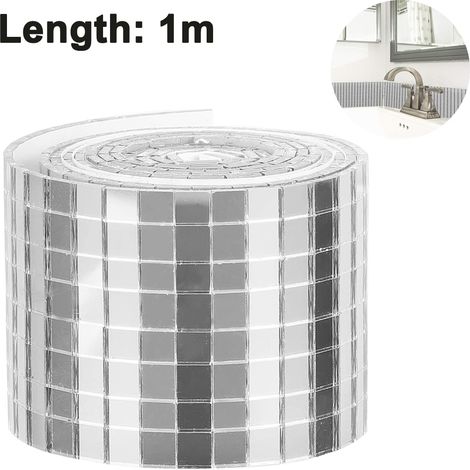 1464 pièces de mini carreaux de mosaïque carrés en verre auto-adhésifs pour loisirs créatifs, accessoires de bricolage, miroirs, mosaïques, 5 mm x 5 mm (1/5)