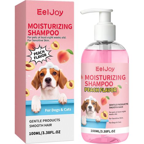 Shampoing pour animaux nettoyant en douceur la peau, laissant le pelage lisse et parfumé d'un agréable parfum hydratant -- 100 ml (1/5)