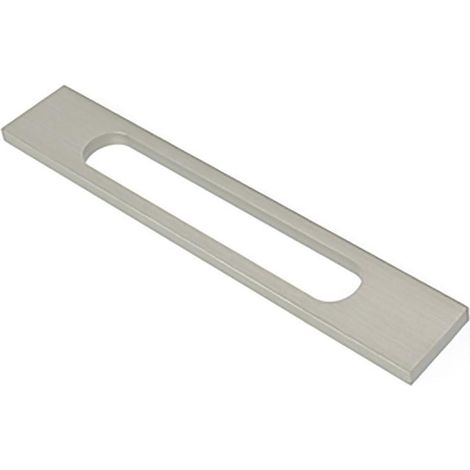 tirador de aluminio keizo. para mueble. placa rectangular alargada. vaciado central longitudinal. 192 mm distancia 192 (1/2)