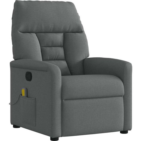 Fauteuil inclinable massant en tissu gris foncé, 6 points, 72 x 90 x 99 cm - PANGIVO (1/5)