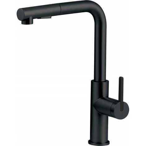 Lavello cucina in colore nero opaco con doccia estraibile multifunzione DEANTE MOMI BKMN73M Nero opaco