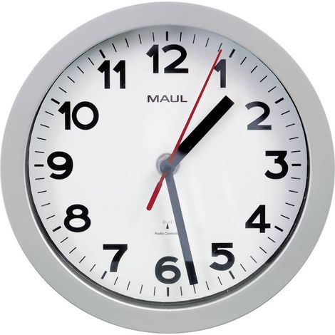 Horloge radiopilotée Maul 9052895 radiopiloté(e) 20 cm x 200 mm x 44 mm x 44 mm argent