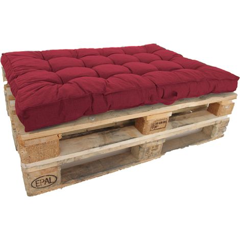 Ambientehome Cuscino per pallet, 120 x 80 cm, rosso (1/4)