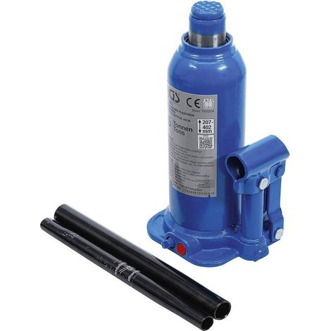 Cric à Vérin Hydraulique 5 t - 127 x 133 x 238 mm - Acier Robuste - Levage Sécurisé et Pratique - D-Work