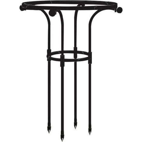 Treillis pour plantes grimpantes de jardin - support de vigne en treillis noir (hauteur 65 cm diamètre 20 cm) (1/4)