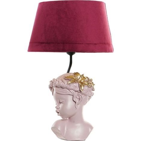 Lampe rose fillette en résine 47.5 cm (1/3)