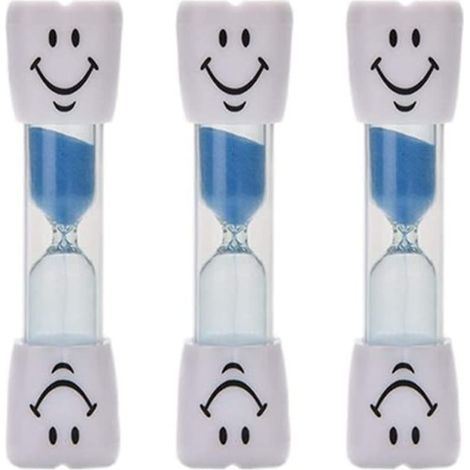 Sablier Dentaire - Sablier à Sable de 3 Minutes pour le Brossage des Dents - Forme de Dent avec Visage Souriant - Pour Enfants - 1 Pièce (1/5)