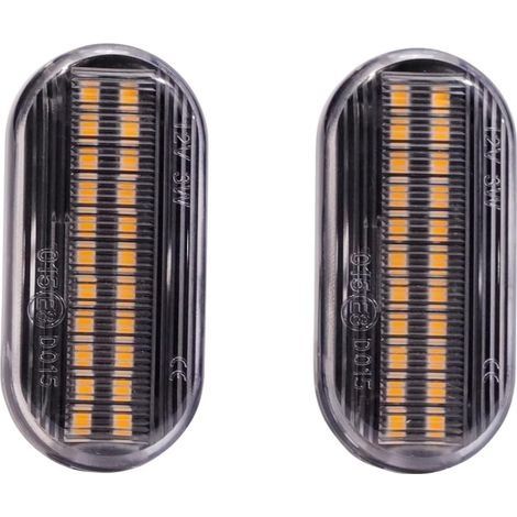 Noir fumé Clignotants latéraux dynamiques pour Indicateurs latéraux Pour N-i-s-san Qashqai J10 Micra C NP300 Pathfinder Navara Terrano Versa (Transparent)