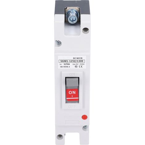Disjoncteur 1P MCCB 125A 250V DC Protection Solaire Interrupteur Sectionneur Coupe-Circuit pour Batterie Photovoltaïque (1/5)