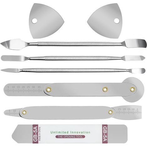 Pry Tool Kit, Electronic Repair Tools, Double-Ended Metal Spudger Set, Ultra-Thin Disassembly Tools for Smartphones, Tablets, Watches (1/5)