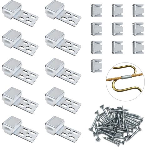 10PCS pour canapés en argent Clips à Ressort,de Meubles Kit de,Réparation de Clips Peut réparer les meubles rapidement(10cage clip,10sofa spring clip,42vis autotaraudeuse) (1/5)