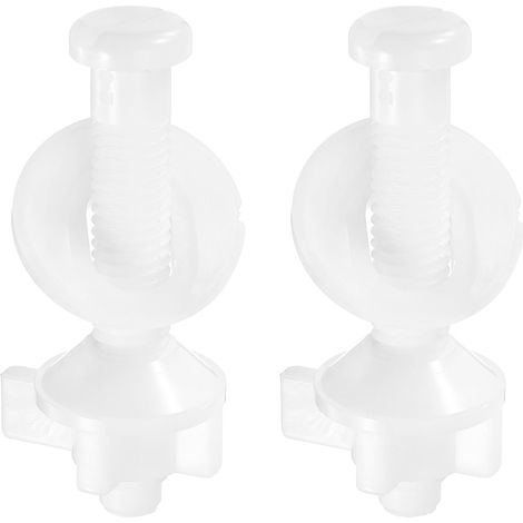 2pcs Toilette Siège Charnières Vis Blanc Toilette Siège Charnière (1/5)
