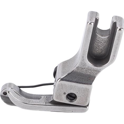 Piedino per orlatura industriale CL1/16N-ES – Guida sinistra con molla, Acciaio 3,2x2,8 cm – Design robusto e preciso – Ideale per camicie e tessuti fini (1/5)