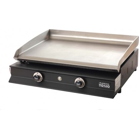Plancha Gaz IBISSA 2 Feux - Caisson Acier Epoxy Plaque Inox - Plancha Tonio