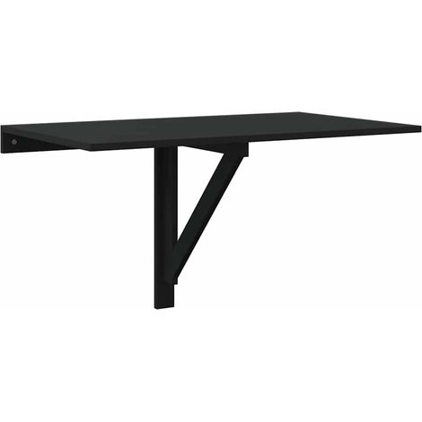 vidaXL Mesa de pared plegable madera contrachapada negra 100x60x56 cm (1/2)
