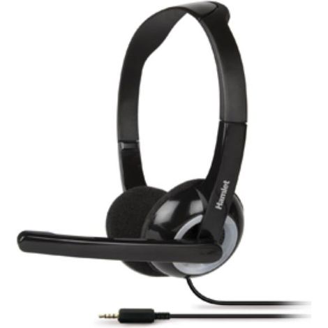 Hamlet Smart Cuffie Cablato a Padiglione Ufficio Nero Argento