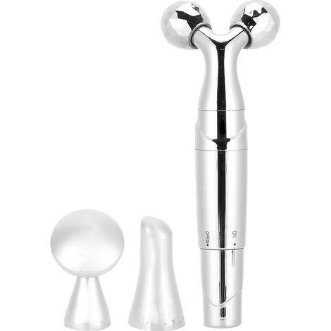 Rouleau de Massage Visage Électrique Anti-Rides Raffermissant - Argent (1/5)