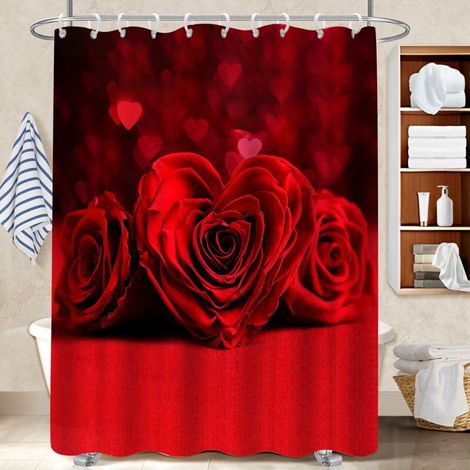 Rideau douche imperméable polyester 180x180 avec 12 œillets polyester pour salle de bain pour une déco moderne (1/5)