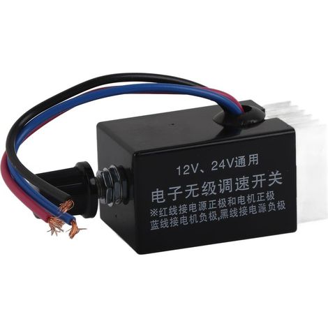 Commutateur de vitesse de moteur universel DC12V/24V, contrôleur de chauffage de ventilateur de voiture (1/5)