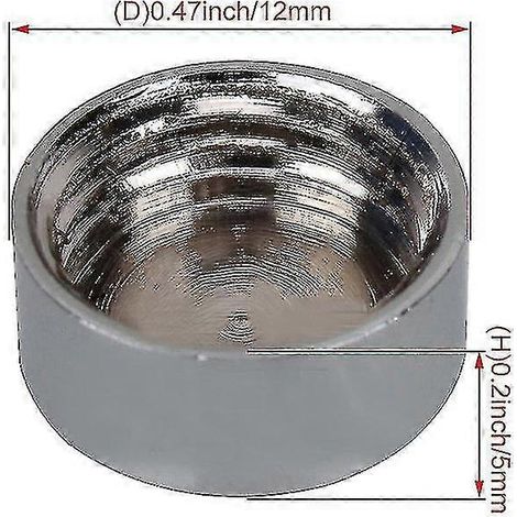 8 clous à tête ronde en cuivre argenté pour miroir, diamètre 12 mm (1/5)
