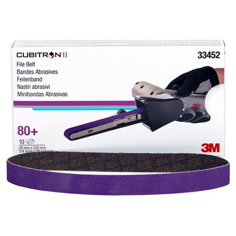 3M 33452 NASTRO ABRASIVO CON MINERALE CERAMICO GRANA 80+ 20 X 520 MM PEZZI 10