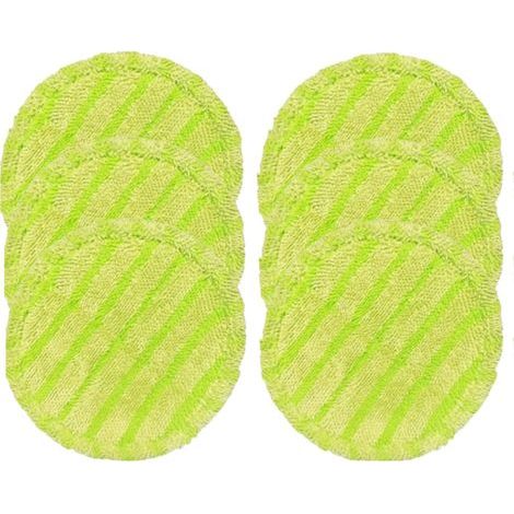 Set mit 6 Ersatz-Mikrofaserpads (160 mm) für Elektrobesen, Mopps, Staubsauger, Waschmaschinen, Sprühgeräte (wiederverwendbar) (1/5)