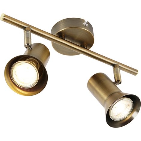 QAZQA Deckenstrahler bronze dreh- und schwenkbar - Karin 2