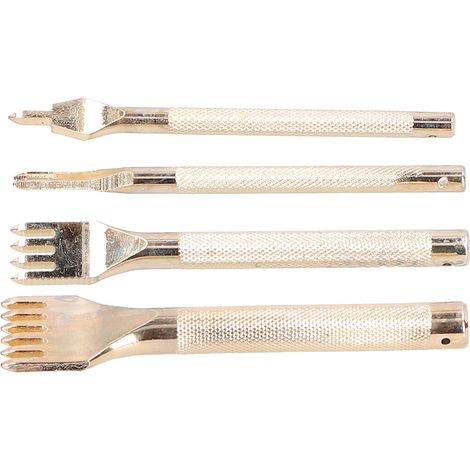 Lot de 4 poinçons en cuir, chignole à griffes, kit d'outils pour portefeuilles, sacs et projets DIY, artisanat (1/5)