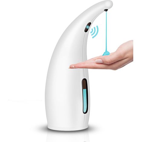 Distributeur de Savon Automatique, 300ml Distributeur Savon Automatique sans Contact avec Capteur Infrarouge pour Maison, Bureau, Hôpital, Hôtel, Étanche IPX6/IPX7 (Aucune Pile Incluse) (1/5)