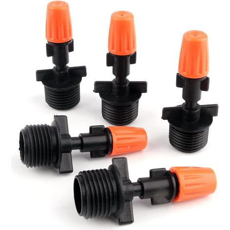 Buse réglable d'irrigation 100 pièces Micro Drip Système d'irrigation A atomisation Bulles + joints Kits d'alimentation en eau automatique Buzle Buzle Buzle (1/5)
