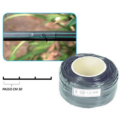 MANICHETTA TUBO IRRIGAZIONE GOCCIOLANTE A GOCCIA MT 100 D 17 PASSO 30 (24867) (1/2)