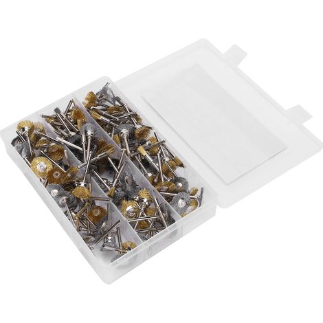 138 Pièces Brosse en Laiton pour Polissage, Accessoires de Perceuse pour Outils Rotatifs, Décapage de Rouille (1/5)