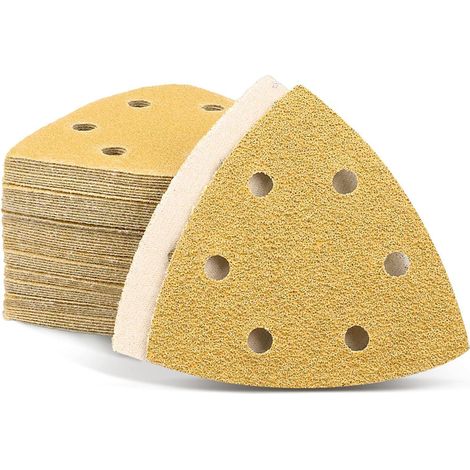 Schleifpapier Dreieck 60 Blatt 6 Löcher 93 mm Delta Sander körnung 400 (1/5)