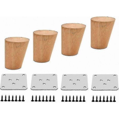 Pieds de meubles avec plaques de fixation, convenant aux armoires, canapés, tables et supports. (1/5)