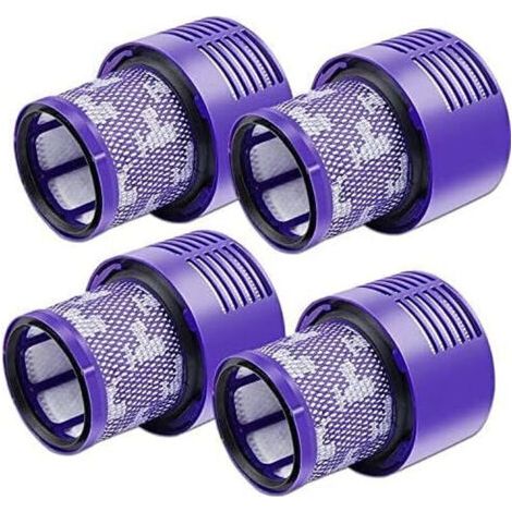 Lot de 4 filtres V10 pour aspirateur Dyson, lot de 4 filtres de rechange pour aspirateur Dyson V10, V10 Absolute, V10 Animal, V10 Motorhead, SV12 pièce de rechange P/N 969082-01.. (1/4)