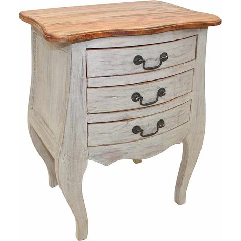 vidaXL Comodino in Legno Massello di Mogano 48x35x64 cm (1/6)