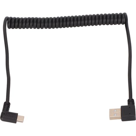Câble spiralé USB 2.0 ultra-fin Type C vers USB, extension 480Mbps pour voiture (1/5)