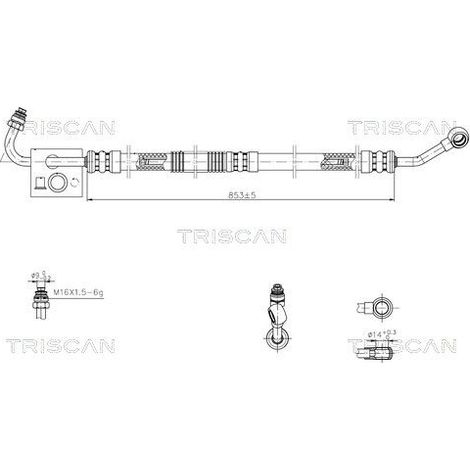 Tuyau hydraulique, direction TRISCAN 8516 11020 BMW 32 41 6 750 197