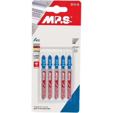 FPLUS hoja calar metal bosch 3111-5 , Sierra de calar acero HSS 3 mm BOSCH
EAN: 8435023765230

Especificaciones
Cogida. Tipo BOSCH
Espesor de corte Hasta 3 mm
Descripción Dentado o