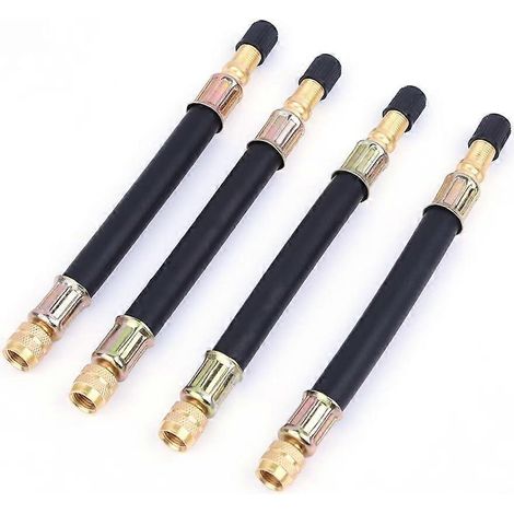 Adaptateurs d'extension de valve de pneu, rallonge de valve de 140 mm (lot de 4) pour voiture, camping-car, camion, remorque, moto. (1/5)
