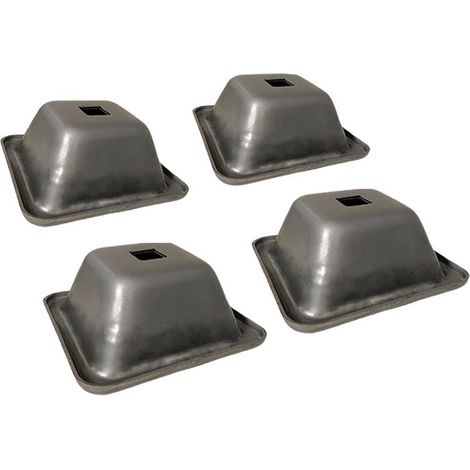 Steel pallet feet