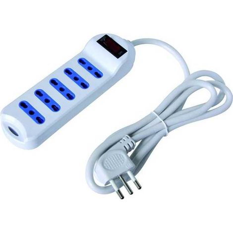 Multiprese 5 Enchufes con Interruptor Bipaso Sp.90° 10A