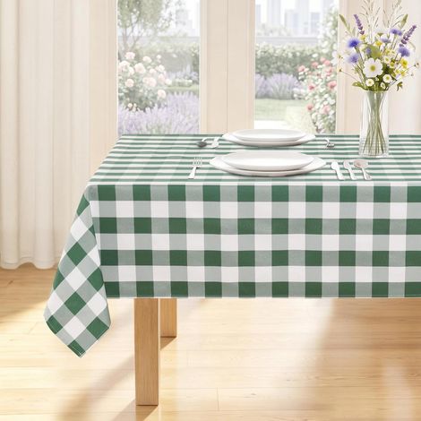 Nappe lavable à carreaux 130x220 cm pour intérieur & extérieur