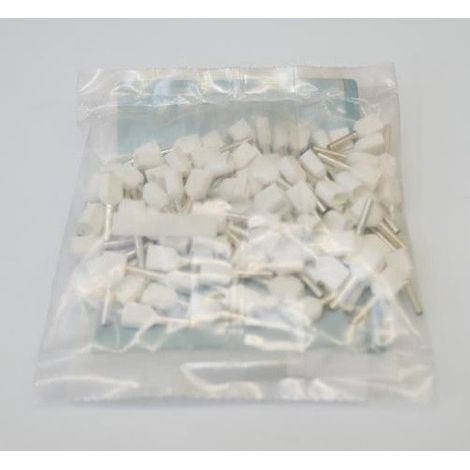 Embouts de cablage isolés blanc pour 2 fils de 0,5²x8mm (sachet de 100) KLAUKE (1/2)