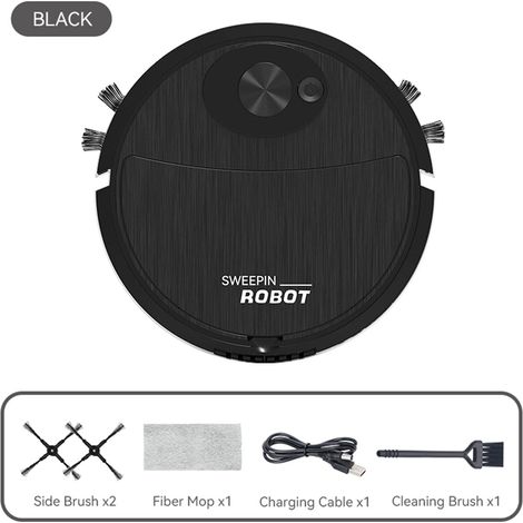 Robot Jouet Aspirateur - 18 x 18 x 5,4 cm - Pour Enfants - Nettoyage Auto Sol - Batterie Rechargeable USB - Jouet Éducatif avec Capteur d'Obstacle - 1 Pièce (1/5)