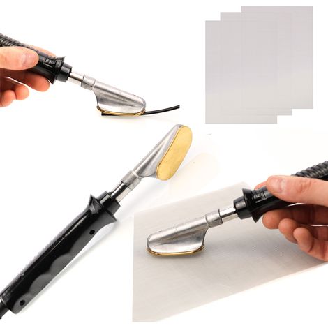 Set di Saldatura Plastica Rosfix – Ferro da Stiro e 3 Reti 20x15 cm  Alta Qualità, Acciaio Inox  Riparazione e Rinforzo Plastica