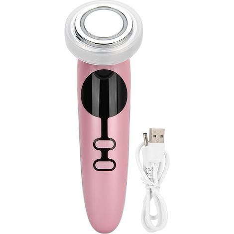 Appareil EMS facial multifonctionnel de luminothérapie photonique pour le massage du visage et le rajeunissement de la peau (rose) (1/5)